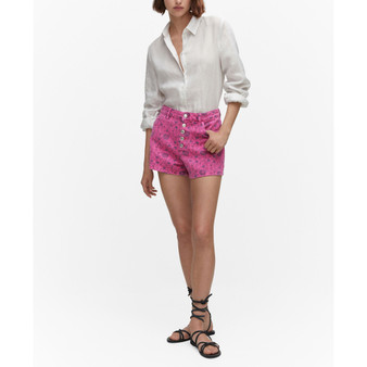 Women's Printed Denim Shorts