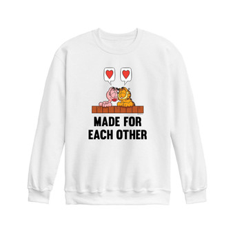 Men's Garfield Made For Each Other Fleece Sweatshirt