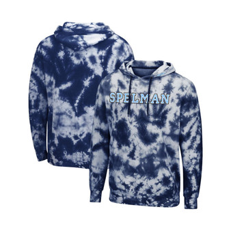 Men's Navy Spelman College Jaguars Tie-Dye Pullover Hoodie