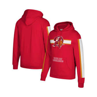 Men's Red Tampa Bay Buccaneers Three Stripe Pullover Hoodie