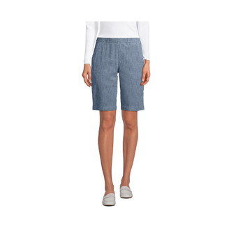 Women's Mid Rise Elastic Waist Pull On 12" Knockabout Chino Bermuda Shorts