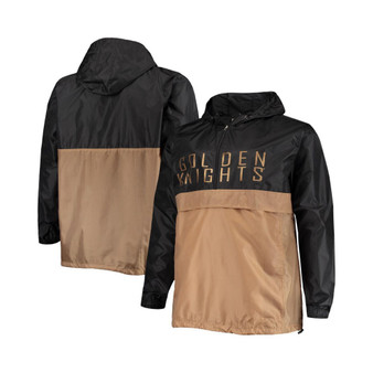 Men's Black Vegas Golden Knights Big and Tall Anorak Half-Zip Pullover Hoodie