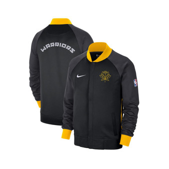 Men's Black, Yellow Golden State Warriors 2022, 23 City Edition Showtime Thermaflex Full-Zip Jacket