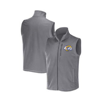 Men's NFL x Darius Rucker Collection by Gray Los Angeles Rams Polar Fleece Full-Zip Vest