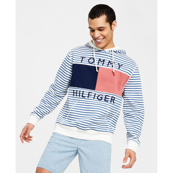 Men's Big & Tall Nautical Stripe Quinn Hooded Sweatshirt