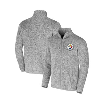 Men's NFL x Darius Rucker Collection by Heather Gray Pittsburgh Steelers Fleece Full-Zip Jacket