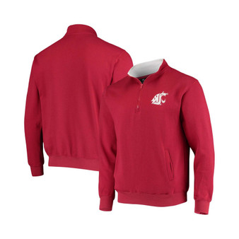 Men's Crimson Washington State Cougars Tortugas Logo Quarter-Zip Jacket