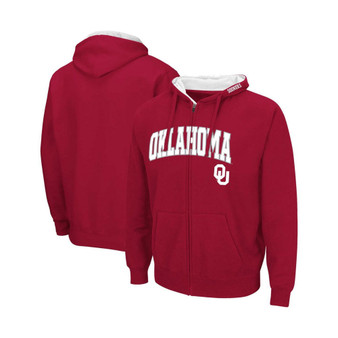 Men's Crimson Oklahoma Sooners Arch & Team Logo 3.0 Full-Zip Hoodie