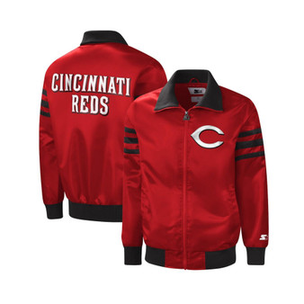 Men's Red Cincinnati Reds The Captain II Full-Zip Varsity Jacket