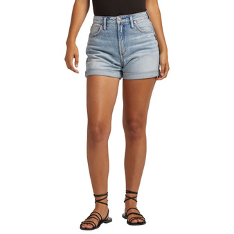 Women's 90s Mom Cuffed High Rise Shorts