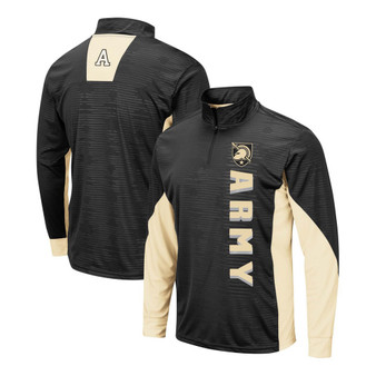 Men's Black Army Black Knights Bart Windshirt Quarter-Zip Pullover Jacket