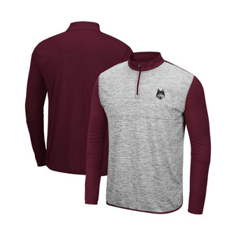 Men's Heather Gray, Maroon Loyola Chicago Ramblers Prospect Quarter-Zip Jacket