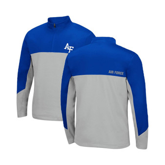 Men's Royal, Gray Air Force Falcons Triple Dog Dare Quarter-Zip Jacket