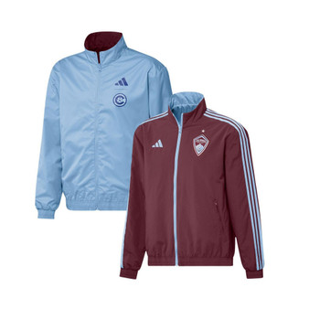 Men's Burgundy, Light Blue Colorado Rapids 2023 On-Field Anthem Full-Zip Reversible Team Jacket