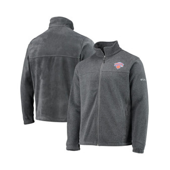 Men's New York Knicks Heathered Charcoal Flanker Full-Zip Jacket
