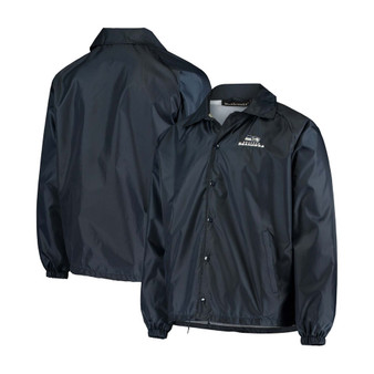 Men's College Navy Seattle Seahawks Coaches Classic Raglan Full-Snap Windbreaker Jacket