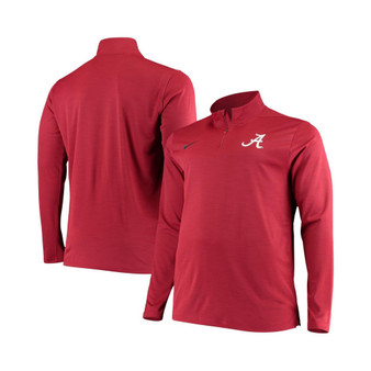 Men's Crimson Alabama Crimson Tide Big and Tall Primary Logo Intensity Performance Quarter-Zip Jacket