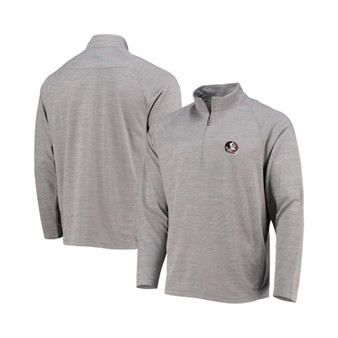 Men's Charcoal Florida State Seminoles Play Action Raglan Half-Zip Jacket
