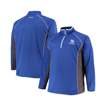 Men's Royal Kentucky Wildcats Big and Tall Textured Raglan Quarter-Zip Jacket