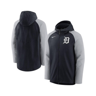 Men's Navy, Gray Detroit Tigers Authentic Collection Performance Raglan Full-Zip Hoodie