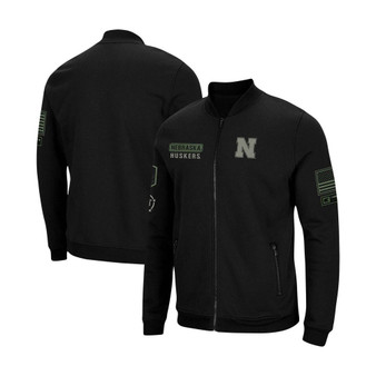 Men's Black Nebraska Huskers OHT Military-Inspired Appreciation High-Speed Bomber Full-Zip Jacket