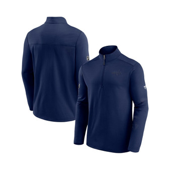 Men's Branded Navy Washington Capitals Authentic Pro Travel and Training Quarter-Zip Jacket