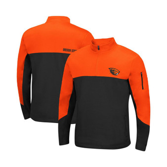 Men's Orange, Black Oregon State Beavers Triple Dog Dare Quarter-Zip Jacket