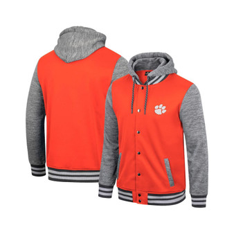 Men's Orange Clemson Tigers Robinson Hoodie Full-Snap Jacket