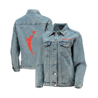 Men's WNBA Logo woman Full-Button Denim Jacket