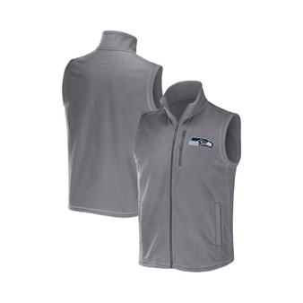 Men's NFL x Darius Rucker Collection by Gray Seattle Seahawks Polar Fleece Full-Zip Vest