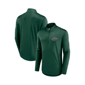Men's Branded Green Minnesota Wild Tough Minded Quarter-Zip Top