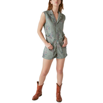 Laura Ashley x  Women's Cotton Printed Coverall Romper