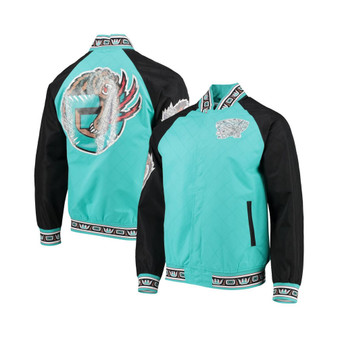 Men's Vancouver Grizzlies Turquoise Hardwood Classics 75th Anniversary Authentic Warmup Full-Snap Jacket