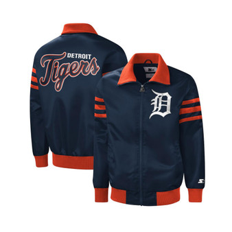 Men's Navy Detroit Tigers The Captain II Full-Zip Varsity Jacket