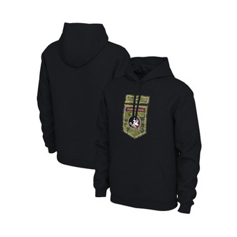 Men's Black Florida State Seminoles Veterans Camo Pullover Hoodie