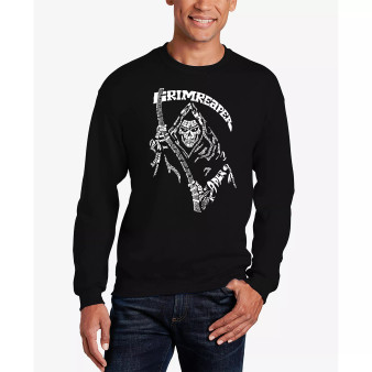 Men's Grim Reaper Word Art Crewneck Sweatshirt
