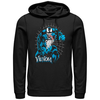 Marvel Men's Classic Venom Web, Pullover Hoodie