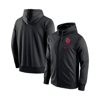 Men's Black Oklahoma Sooners Logo Stack Performance Full-Zip Hoodie