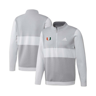 Men's Gray Miami Hurricanes Knit Quarter-Zip Jacket
