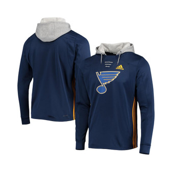 Men's Navy St. Louis Blues Skate Lace Aeroready Pullover Hoodie