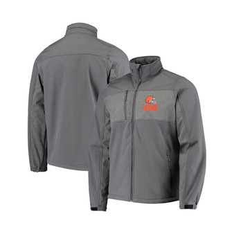 Men's Graphite Cleveland Browns Circle Zephyr Softshell Full-Zip Jacket
