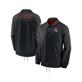 Men's Black Atlanta Falcons Sideline Coaches Full-Snap Jacket