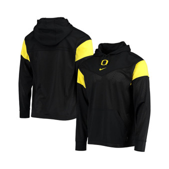 Men's Black Oregon Ducks Sideline Jersey Pullover Hoodie