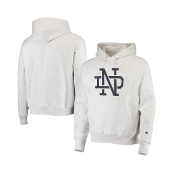 Men's Heathered Gray Notre Dame Fighting Irish Team Vault Logo Reverse Weave Pullover Hoodie