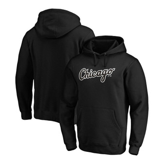 Men's Black Chicago White Sox Official Wordmark Pullover Hoodie