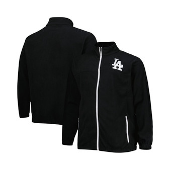 Men's Black Los Angeles Dodgers Polar Big and Tall Full-Zip Jacket