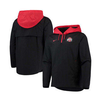 Men's Black/Scarlet Ohio State Buckeyes Player Quarter-Zip Jacket