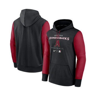 Men's Black and Red Arizona Diamondbacks Authentic Collection Performance Hoodie