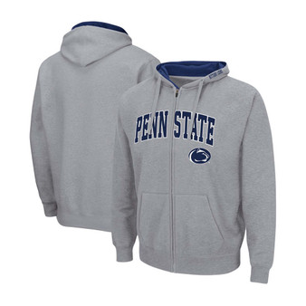 Men's Heather Gray Penn State Nittany Lions Arch Logo 3.0 Full-Zip Hoodie