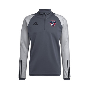 Men's Gray FC Dallas 2023 On-Field AEROREADY Quarter-Zip Training Top